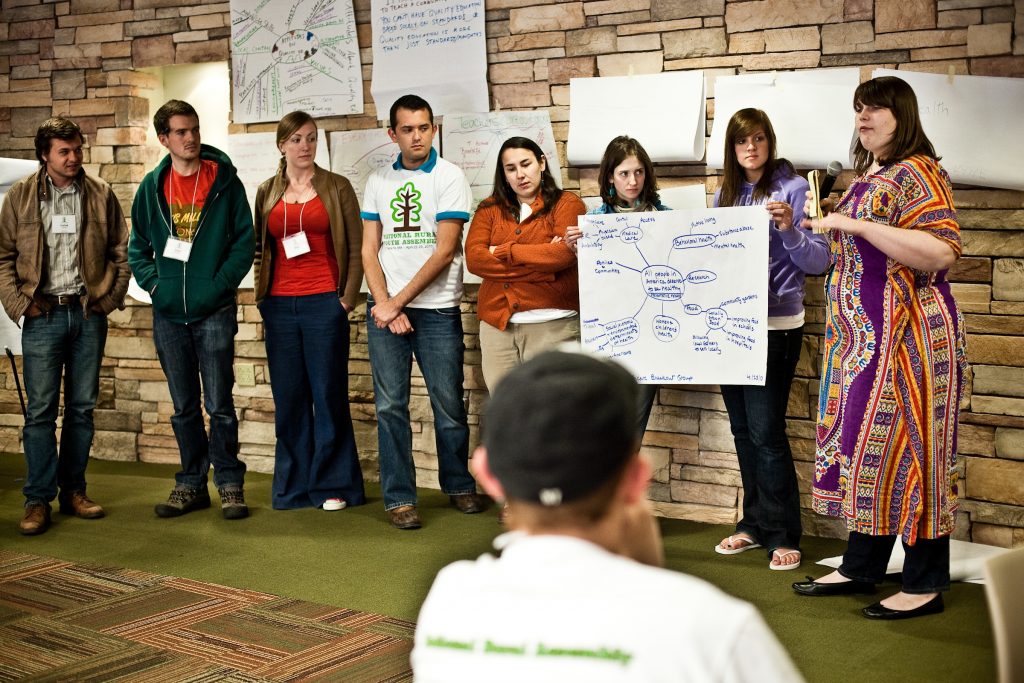 Participants presenting at the 2010 Rural Youth Assembly in Santa Fe, New Mexico