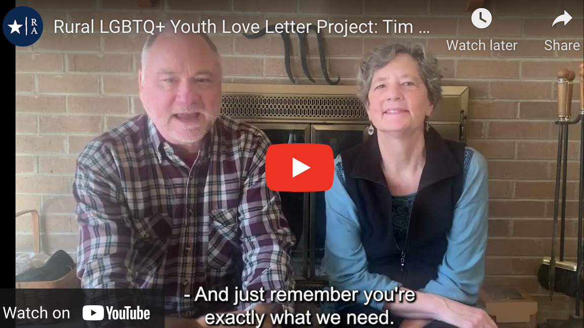 Rural LGBTQ+ Youth Love Note Tim and Liz