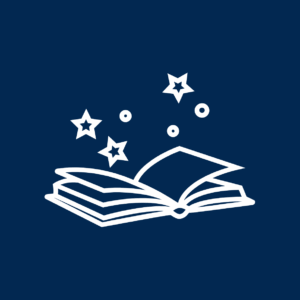 Open book with stars